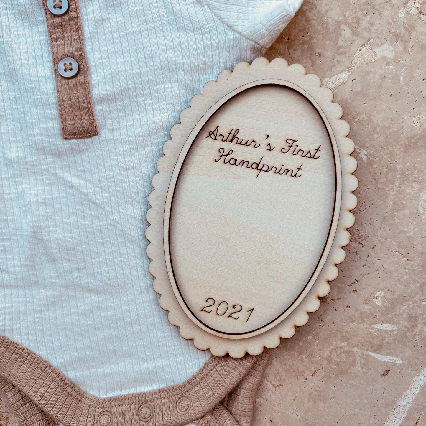 Scalloped Edge Oval Tag | Ornament Keepsake - Digital Download