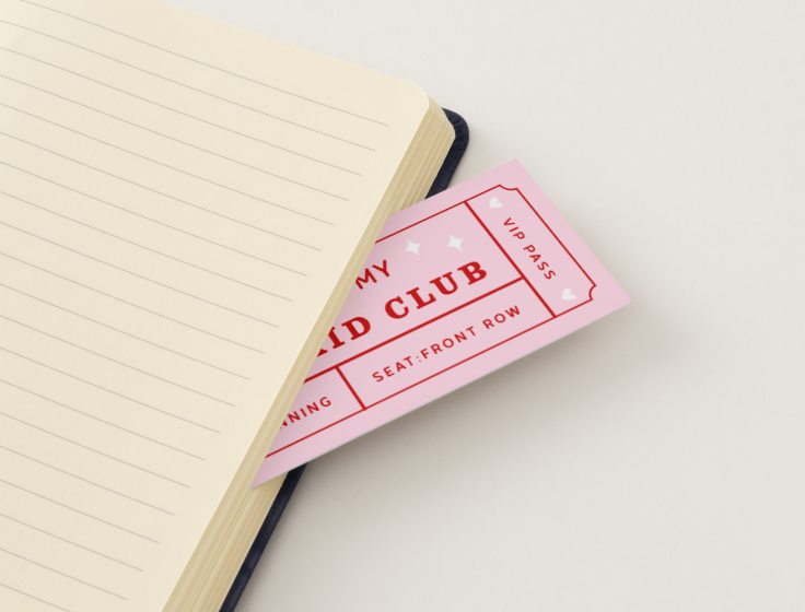 Vintage Theatre Ticket Bookmark: Bridesmaid Club - Digital Download