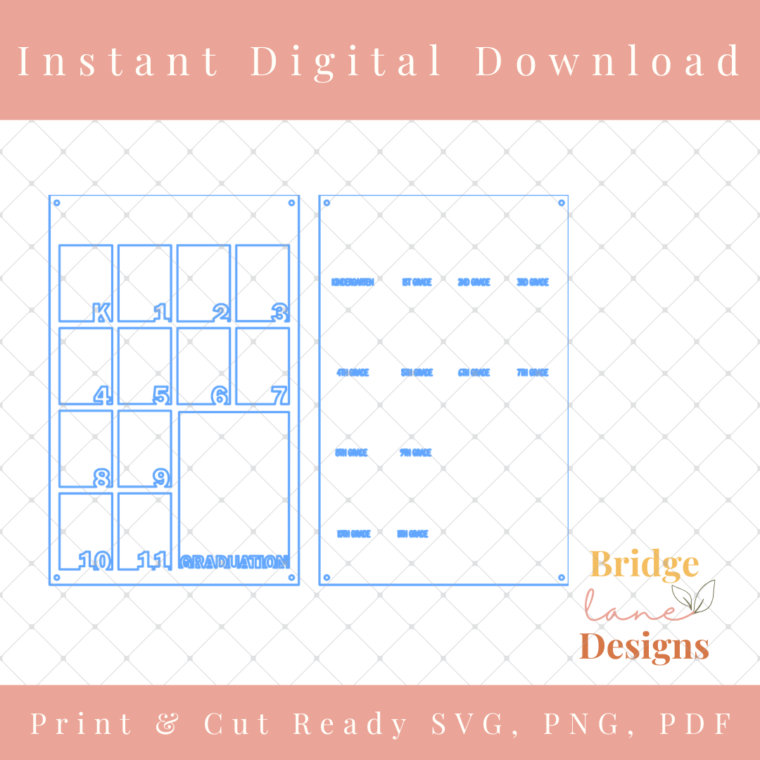 Graduation Frame - SVG + PDF Design File