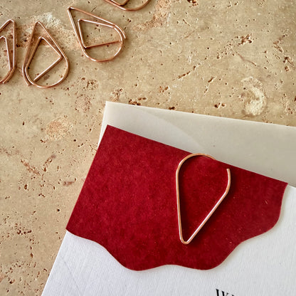Gold, Black and Rose Gold Raindrop Paperclips
