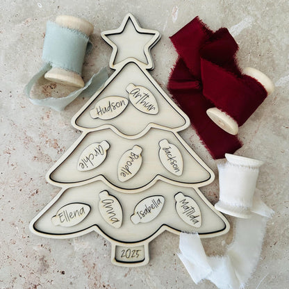 Family Name Christmas Tree Ornament - Digital Download