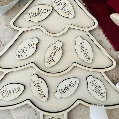 Family Name Christmas Tree Ornament - Digital Download