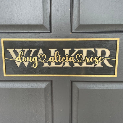 Custom Laser Cut Layered Wooden Sign