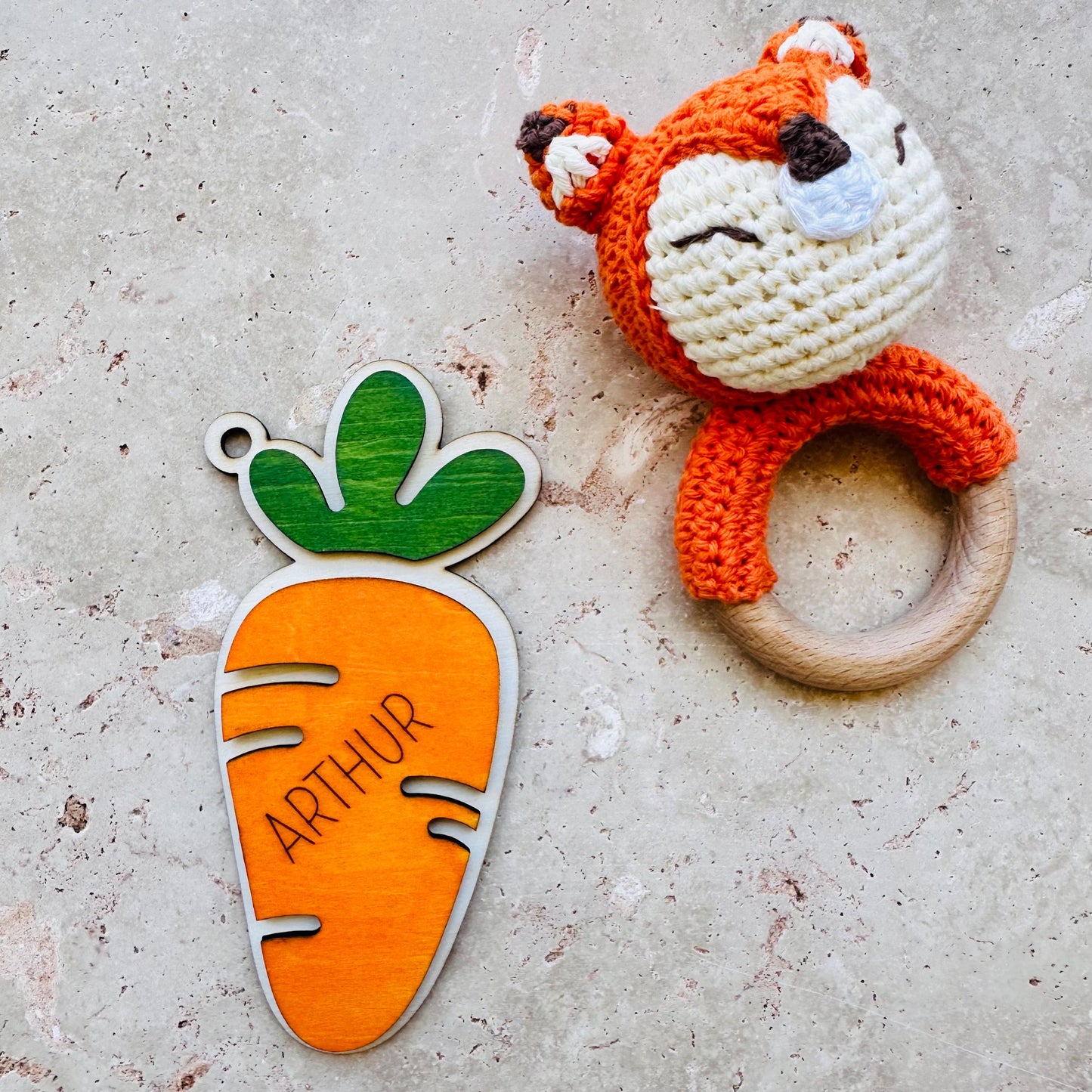 Carrot Shaped Easter Basket Name Tag - Digital Download