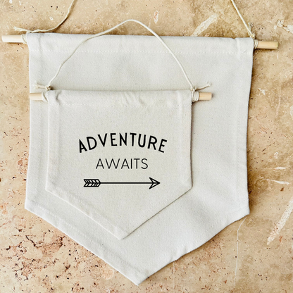 Adventure Awaits Canvas Banner