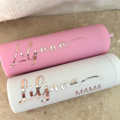 Personalised Skinny Tumbler with Straw