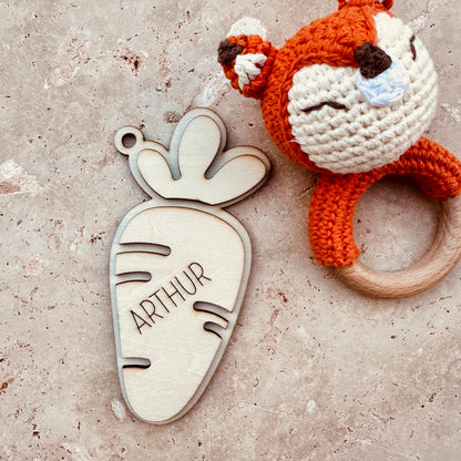 Carrot Shaped Easter Basket Name Tag - Digital Download