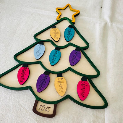 Family Name Christmas Tree Ornament - Digital Download