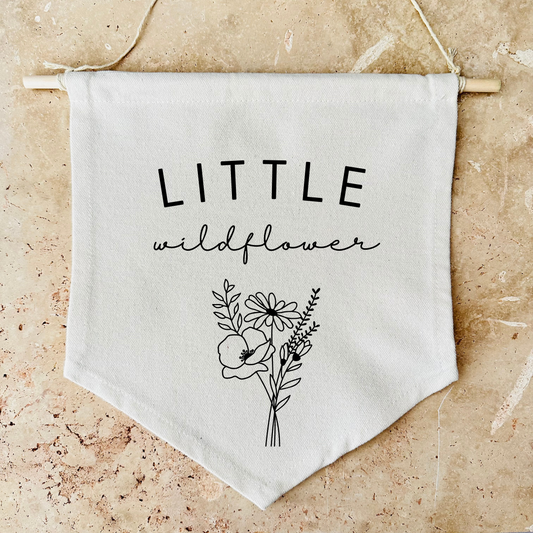 Little Wildflower Canvas Banner