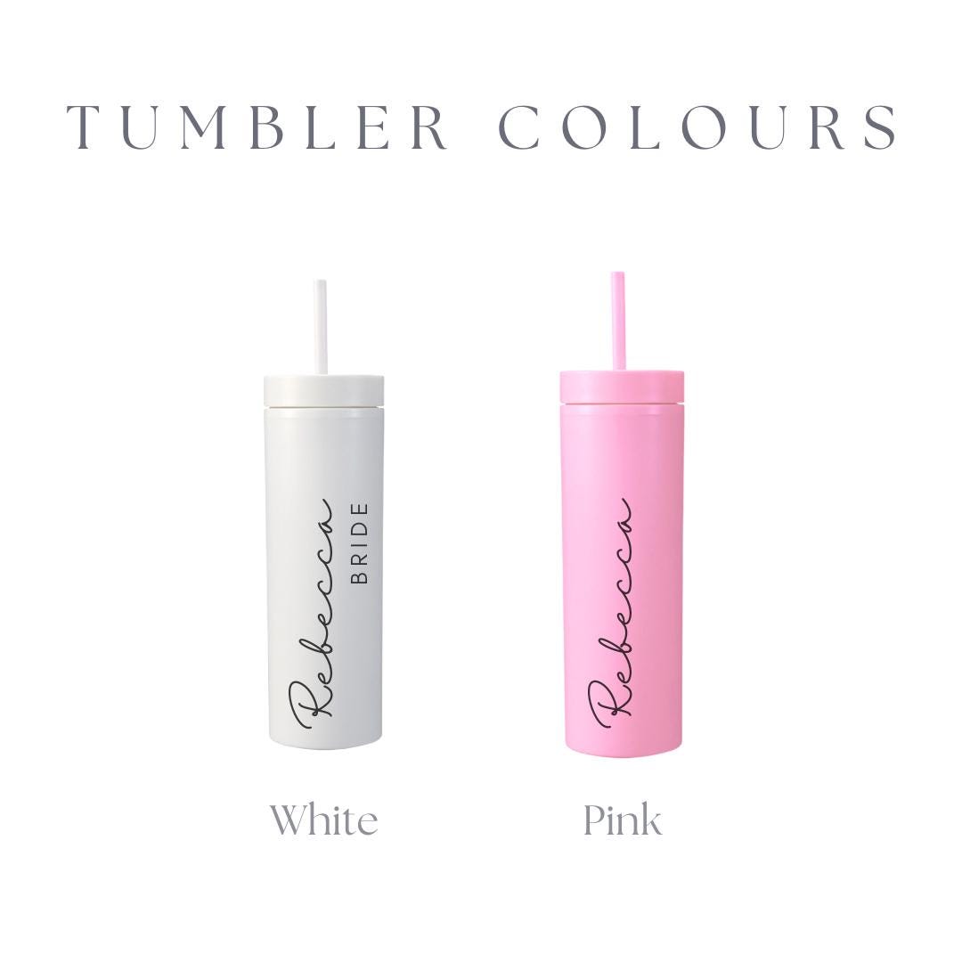 Personalised Skinny Tumbler with Straw