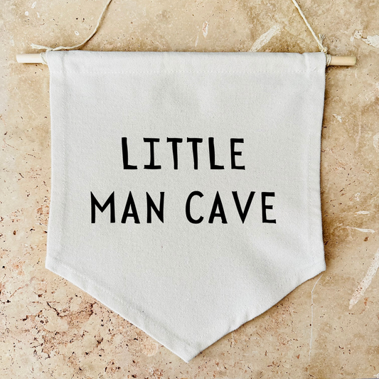 Little Man Cave Canvas Banner