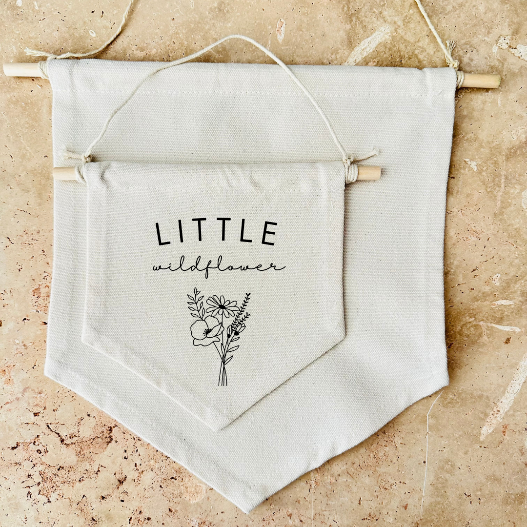 Little Wildflower Canvas Banner