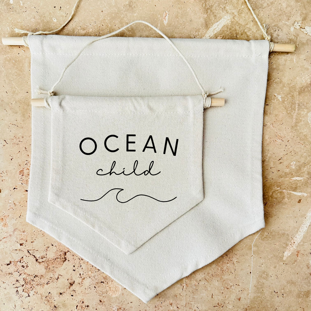 Ocean Child Canvas Banner