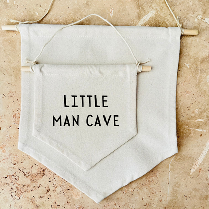 Little Man Cave Canvas Banner