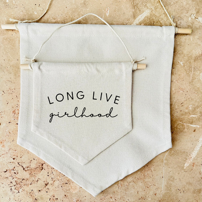 Long Live Girlhood Canvas Banner
