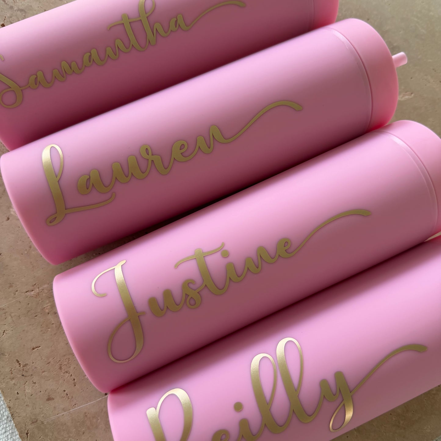 Personalised Skinny Tumbler with Straw