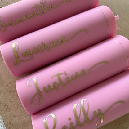 Personalised Skinny Tumbler with Straw