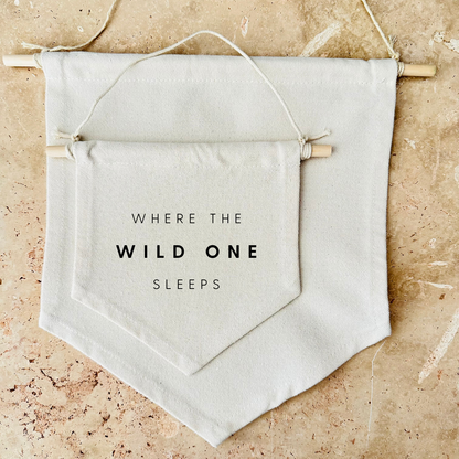 Where The Wild One Sleeps Canvas Banner
