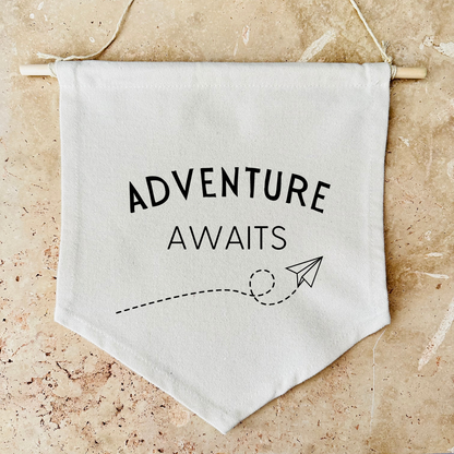 Adventure Awaits Canvas Banner