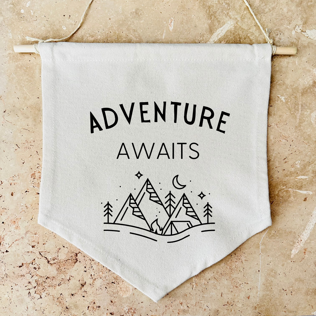 Adventure Awaits Canvas Banner