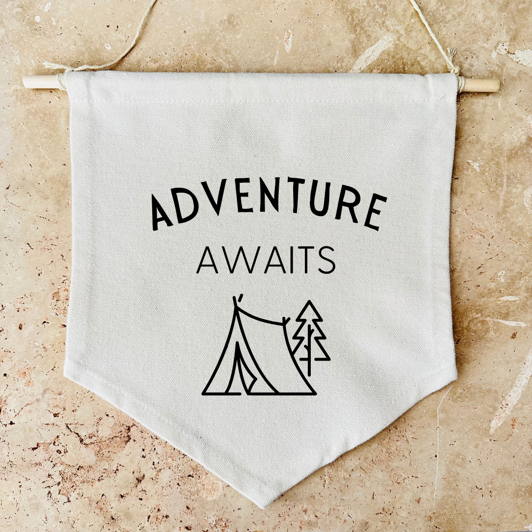 Adventure Awaits Canvas Banner