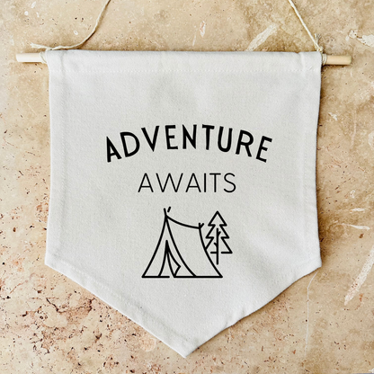 Adventure Awaits Canvas Banner