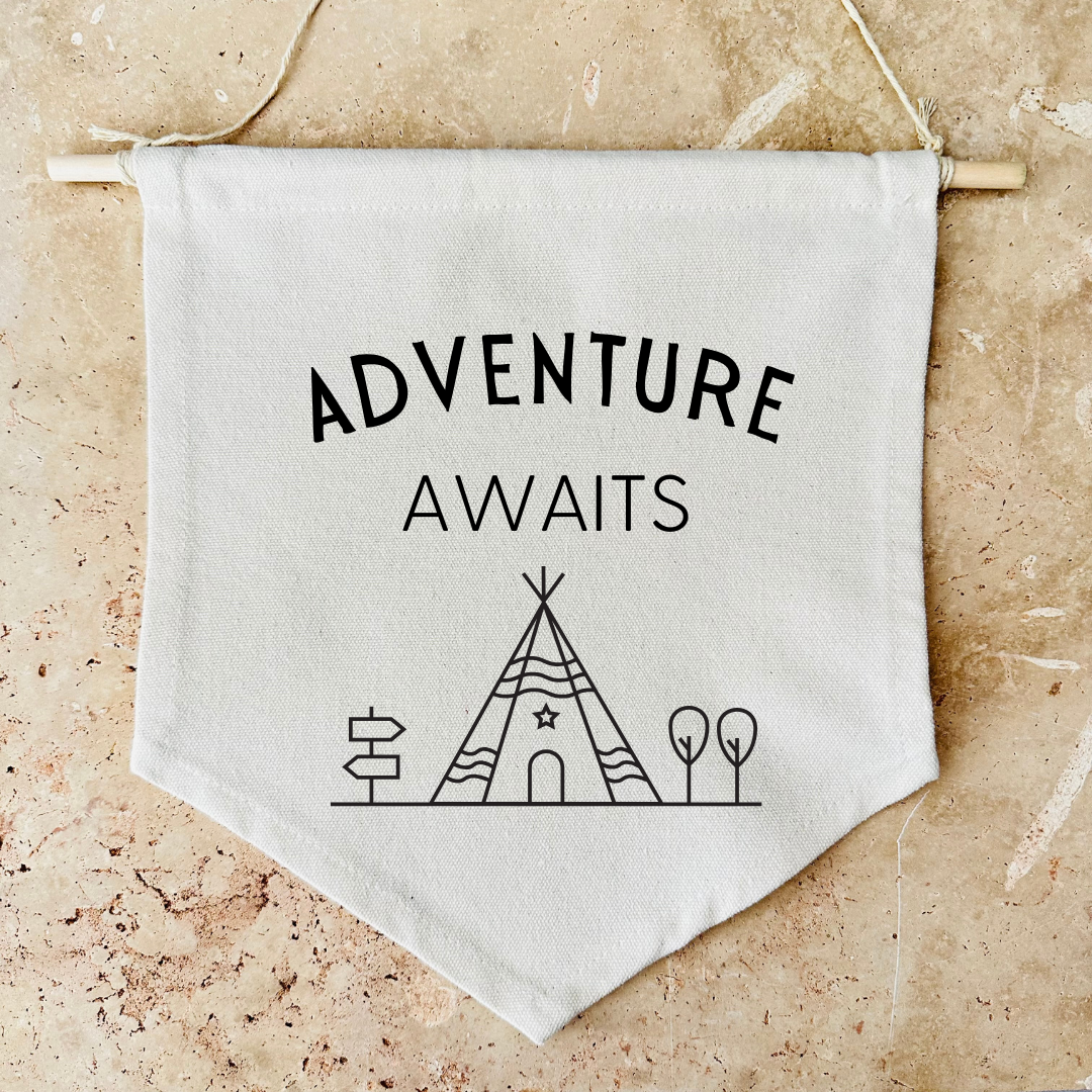 Adventure Awaits Canvas Banner