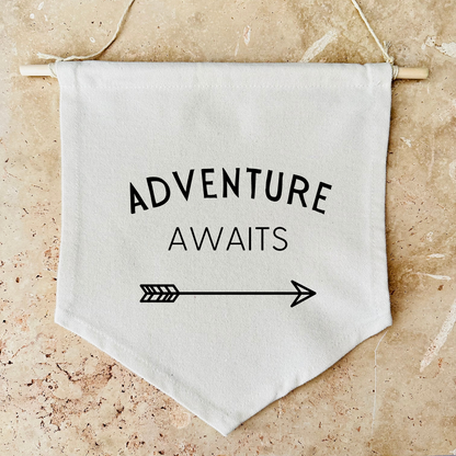 Adventure Awaits Canvas Banner