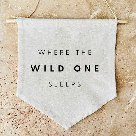 Where The Wild One Sleeps Canvas Banner