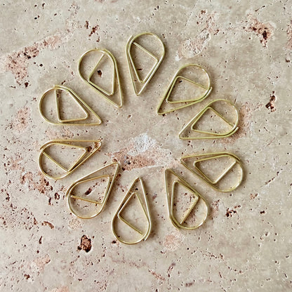 Gold, Black and Rose Gold Raindrop Paperclips