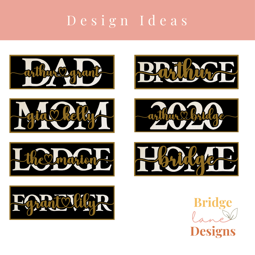 Custom Laser Cut Layered Wooden Sign