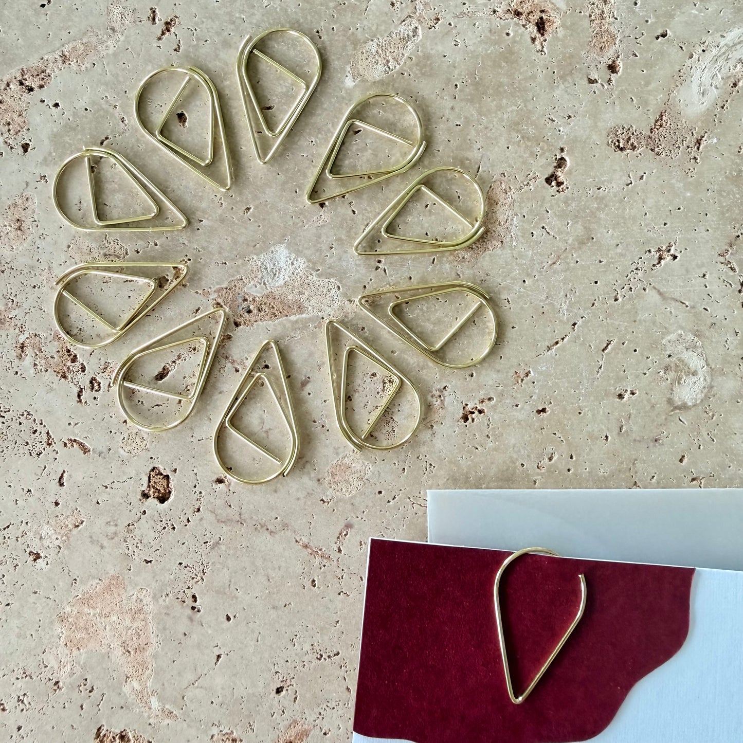 Gold, Black and Rose Gold Raindrop Paperclips