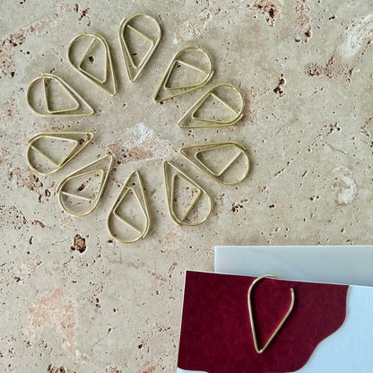 Gold, Black and Rose Gold Raindrop Paperclips