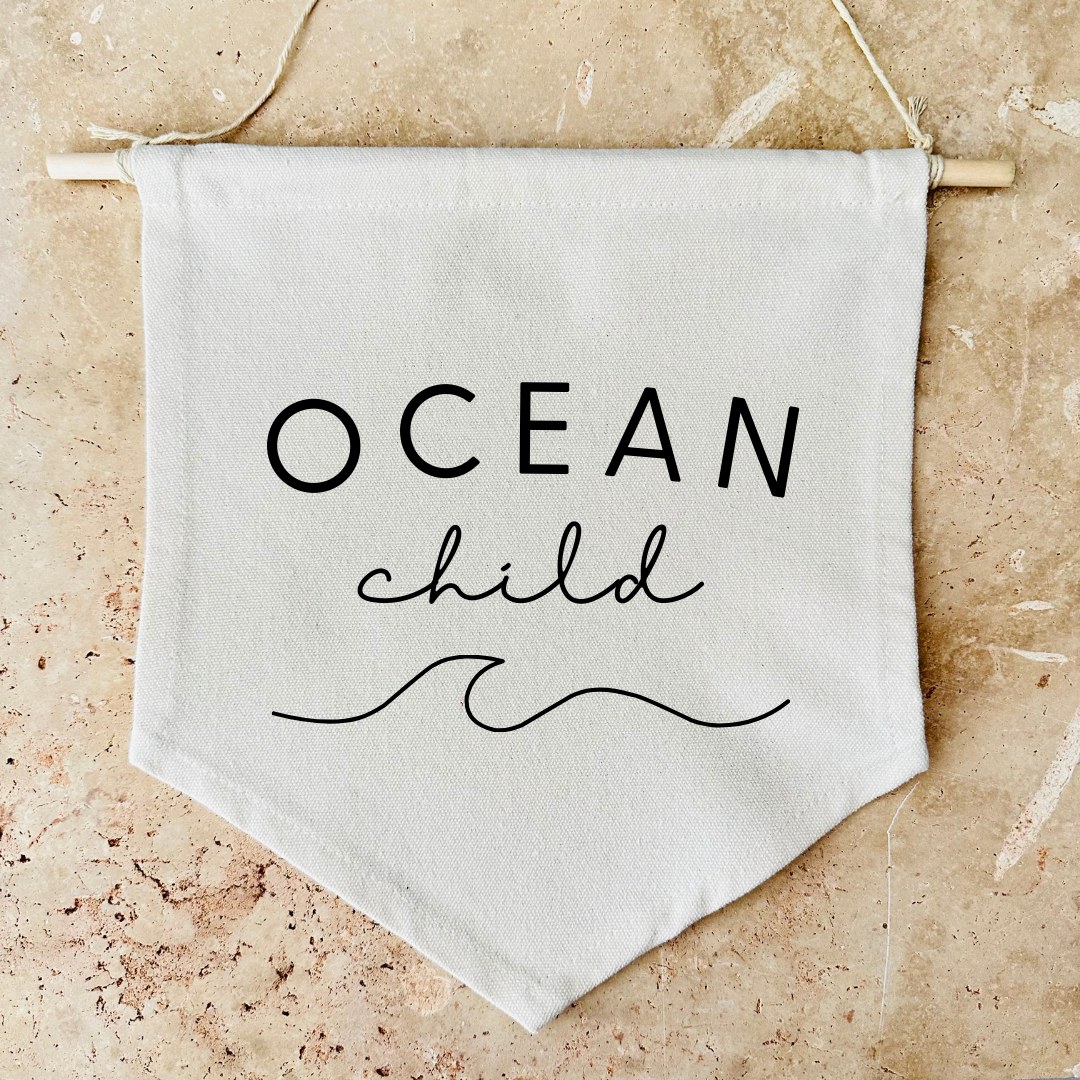 Ocean Child Canvas Banner