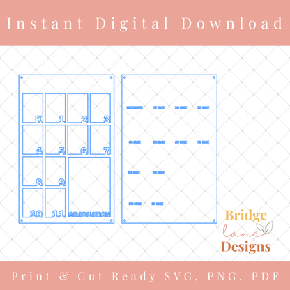 Graduation Frame - SVG + PDF Design File