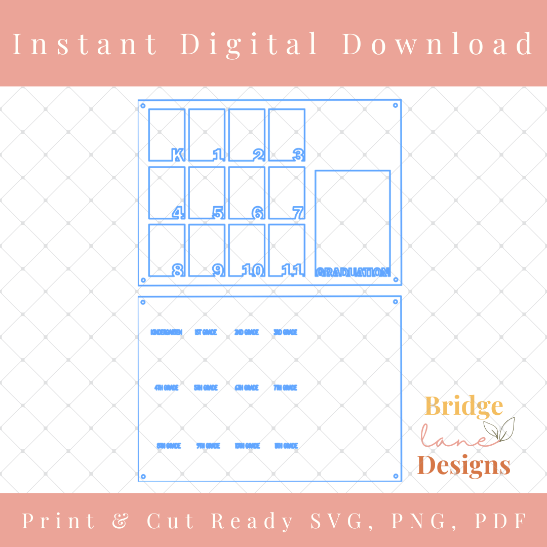 Graduation Frame - SVG + PDF Design File