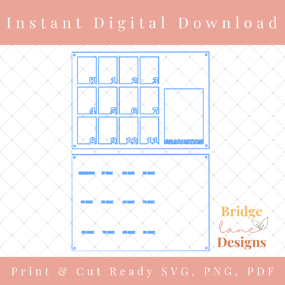 Graduation Frame - SVG + PDF Design File