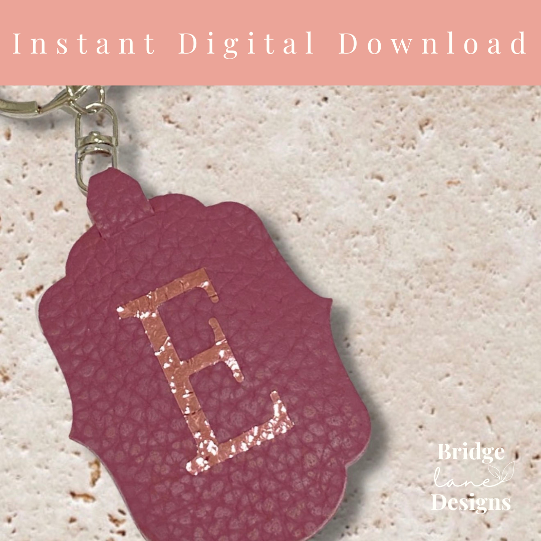 Faux Leather Keyring Design File - Digital Download