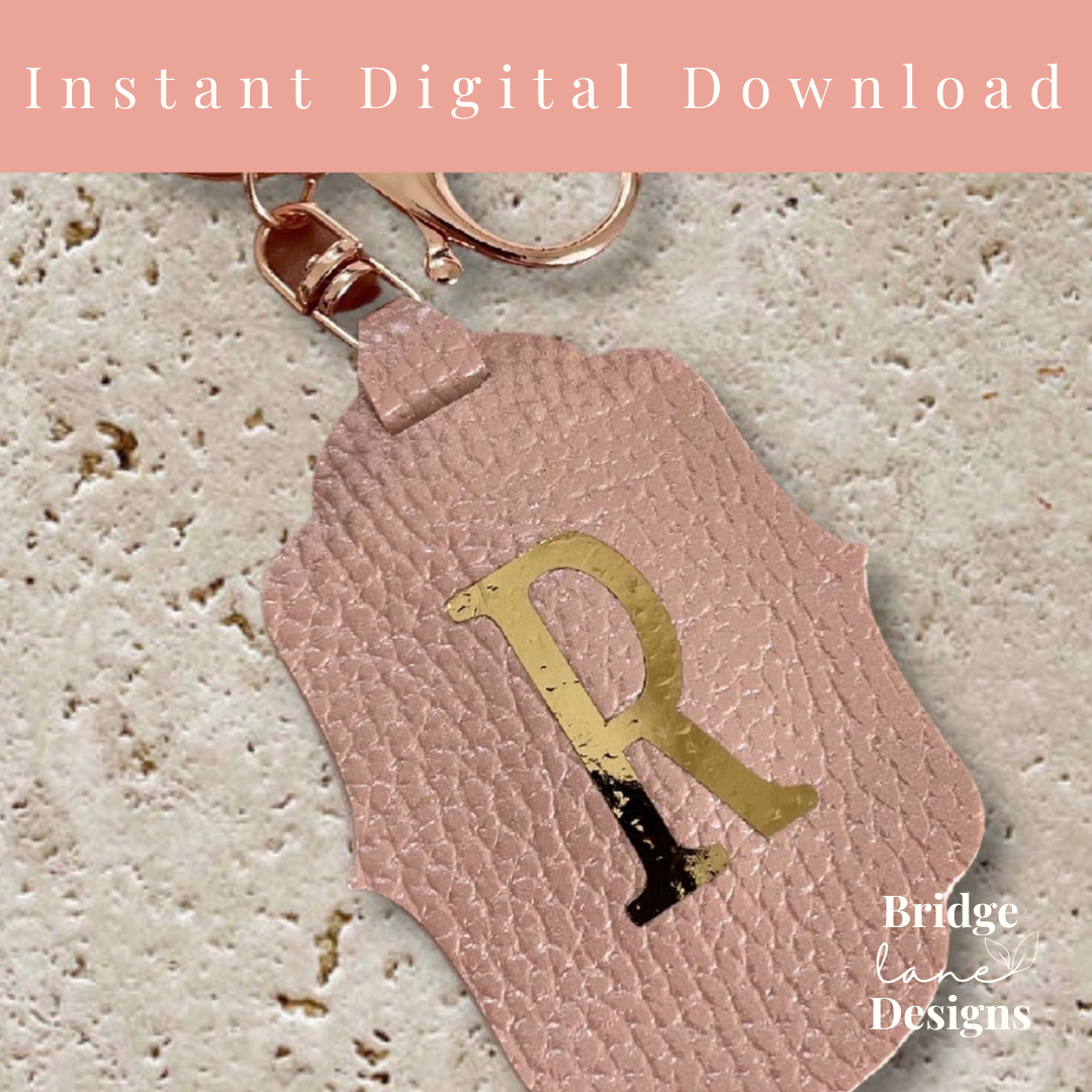 Faux Leather Keyring Design File - Digital Download