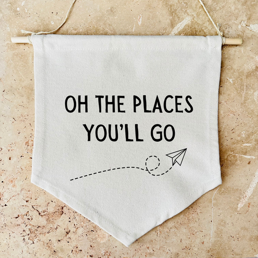 Oh The Places You'll Go Canvas Banner