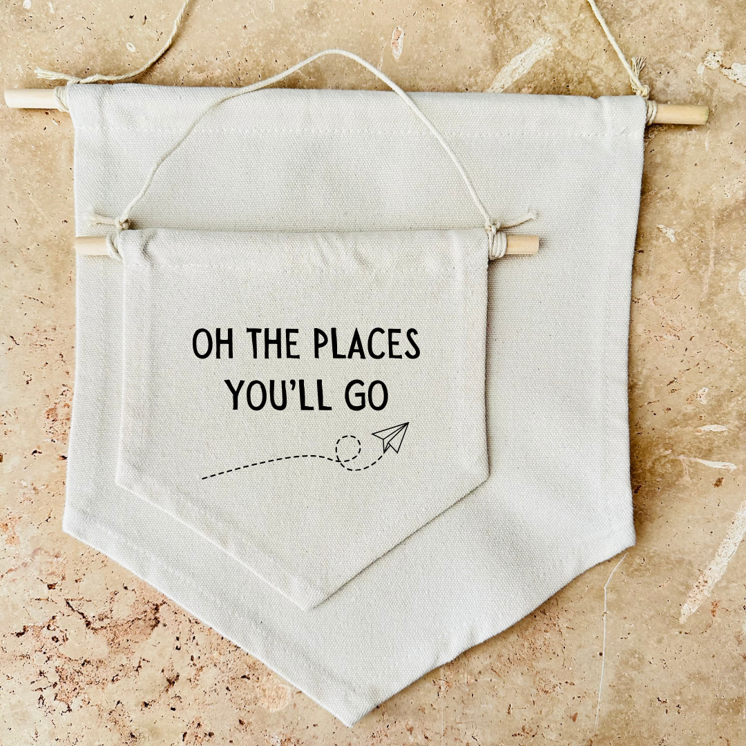 Oh The Places You'll Go Canvas Banner