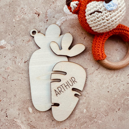 Carrot Shaped Easter Basket Name Tag - Digital Download