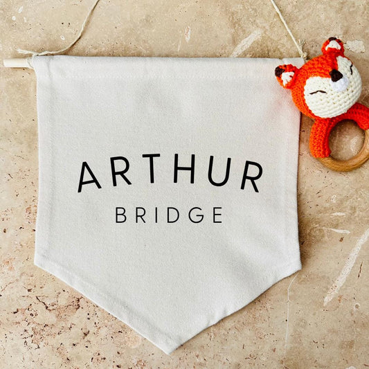 Personalised Name Canvas Banner